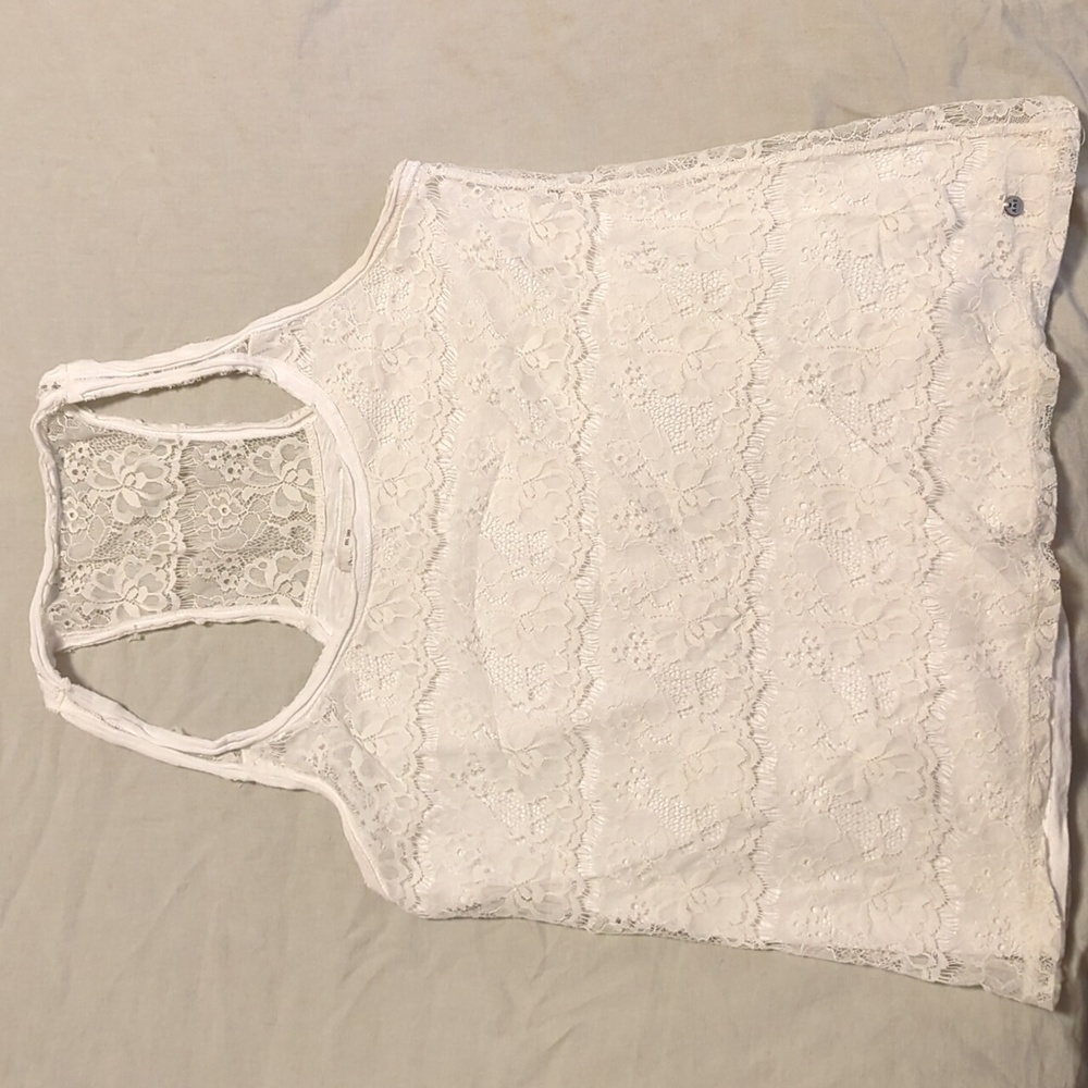 White lace Abercrombie top
